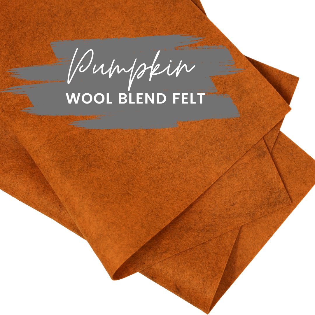 Pumpkin Wool Blend Felt
