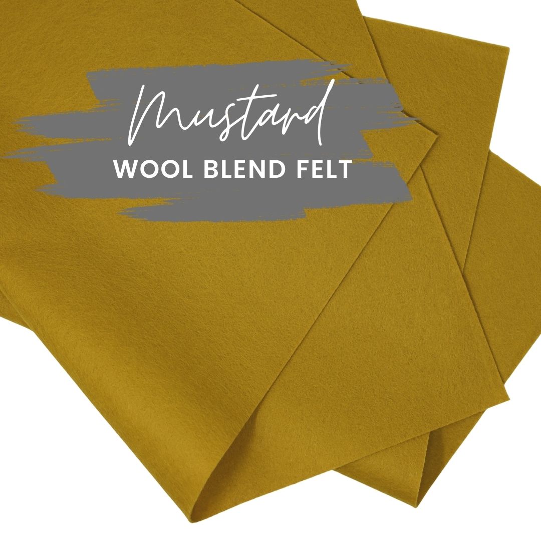 Mustard Wool Blend Felt