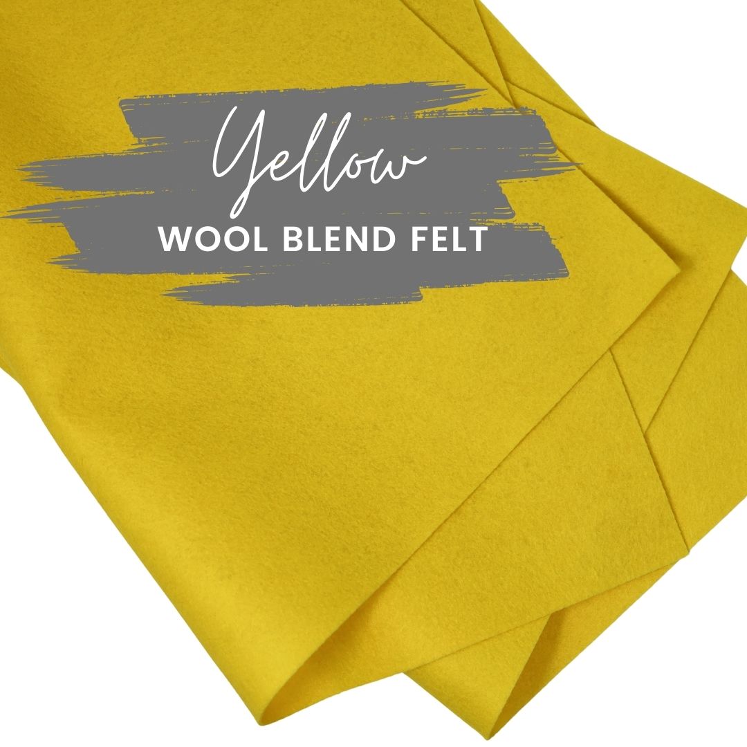 Yellow Wool Blend Felt