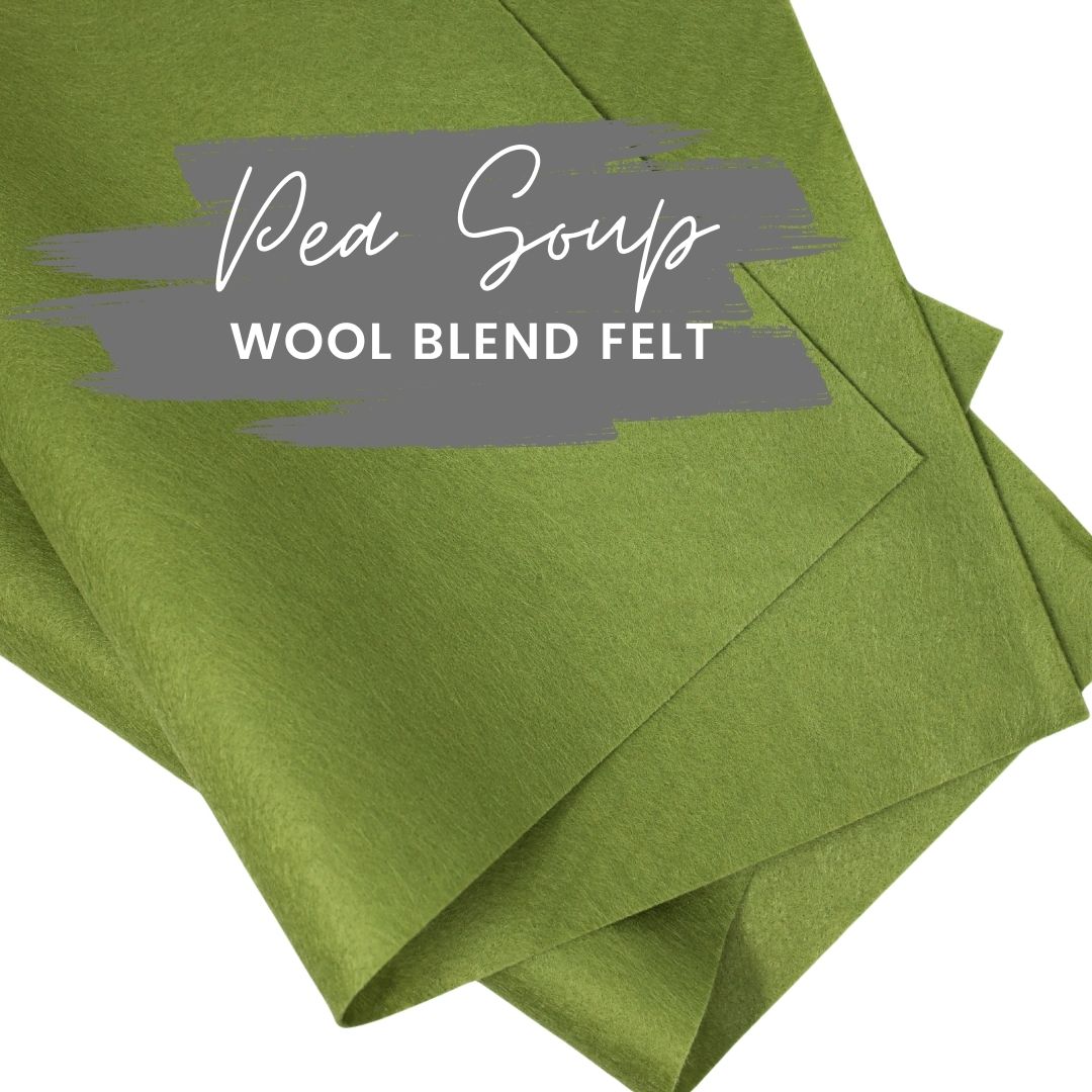 Pea Soup Wool Blend Felt