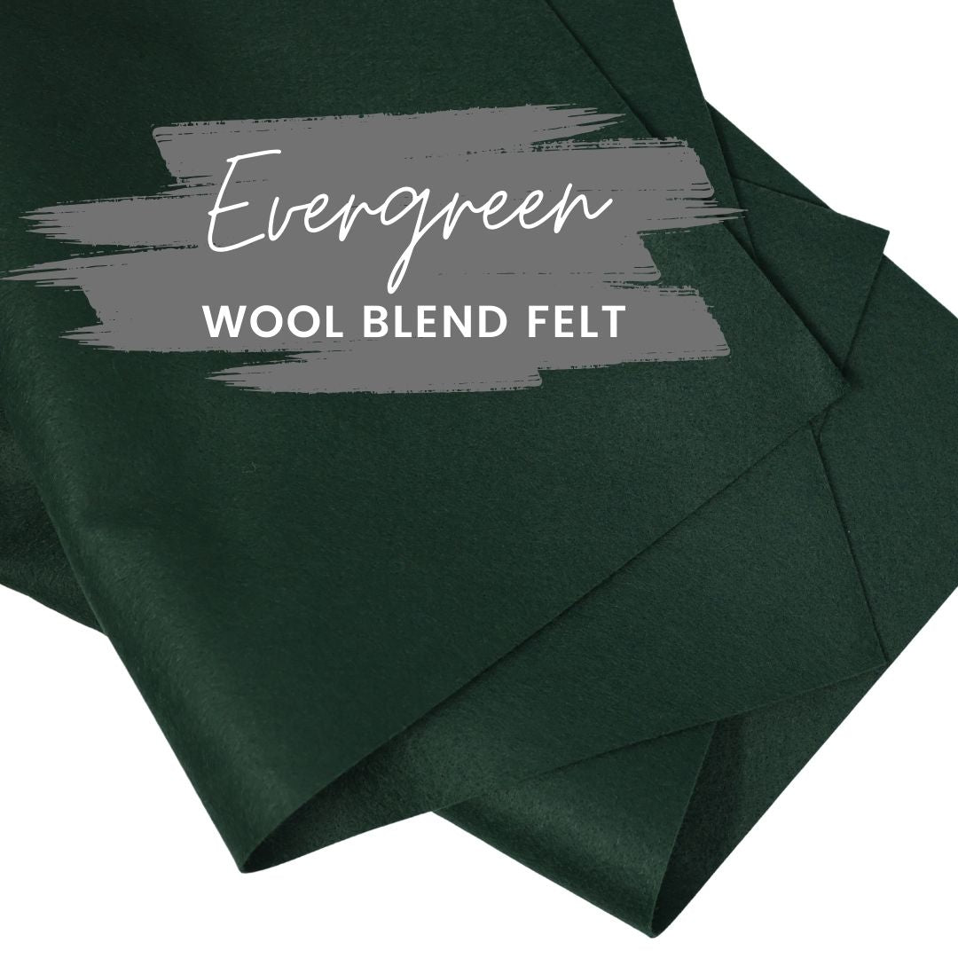 Evergreen Wool Blend Felt