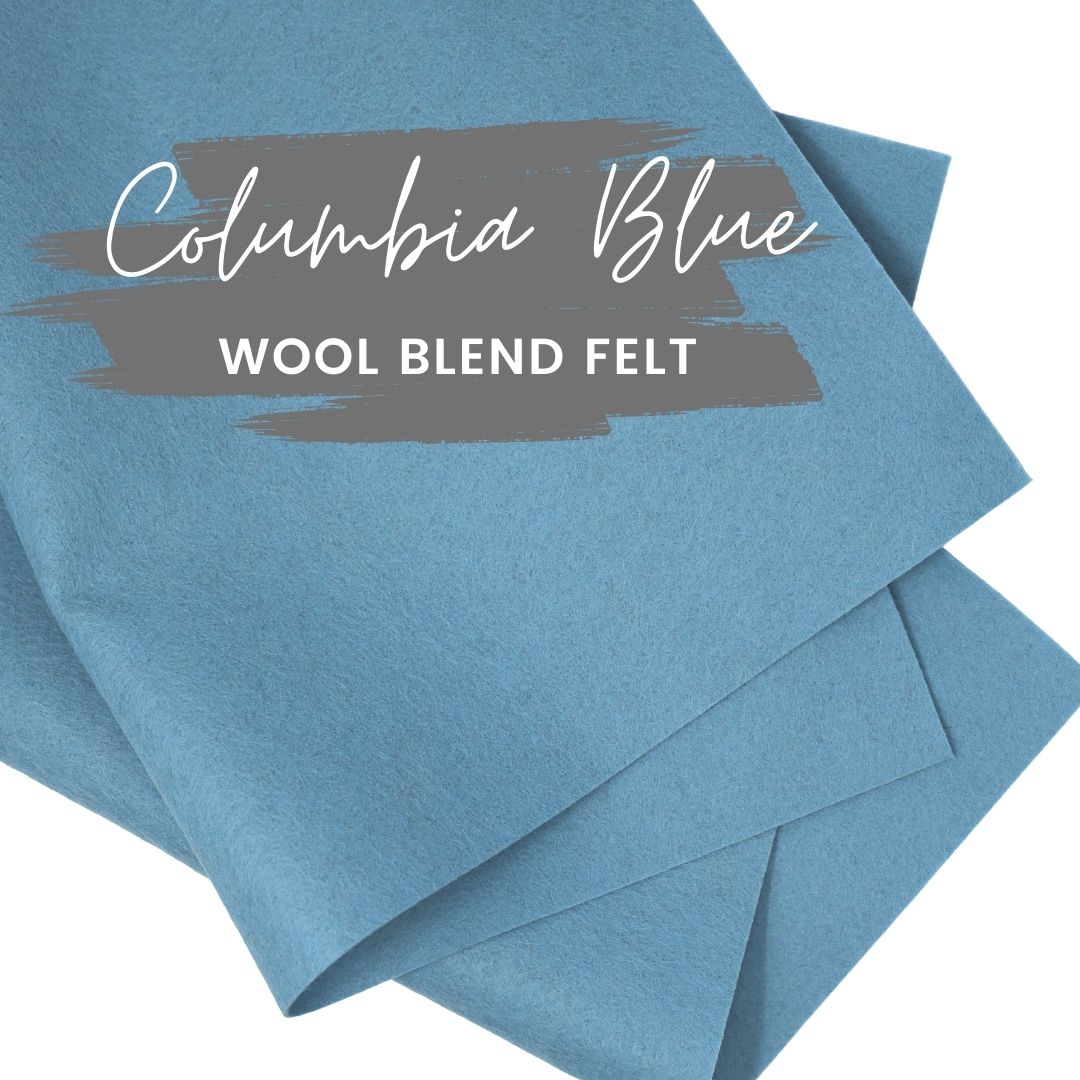 Columbia Blue Wool Blend Felt