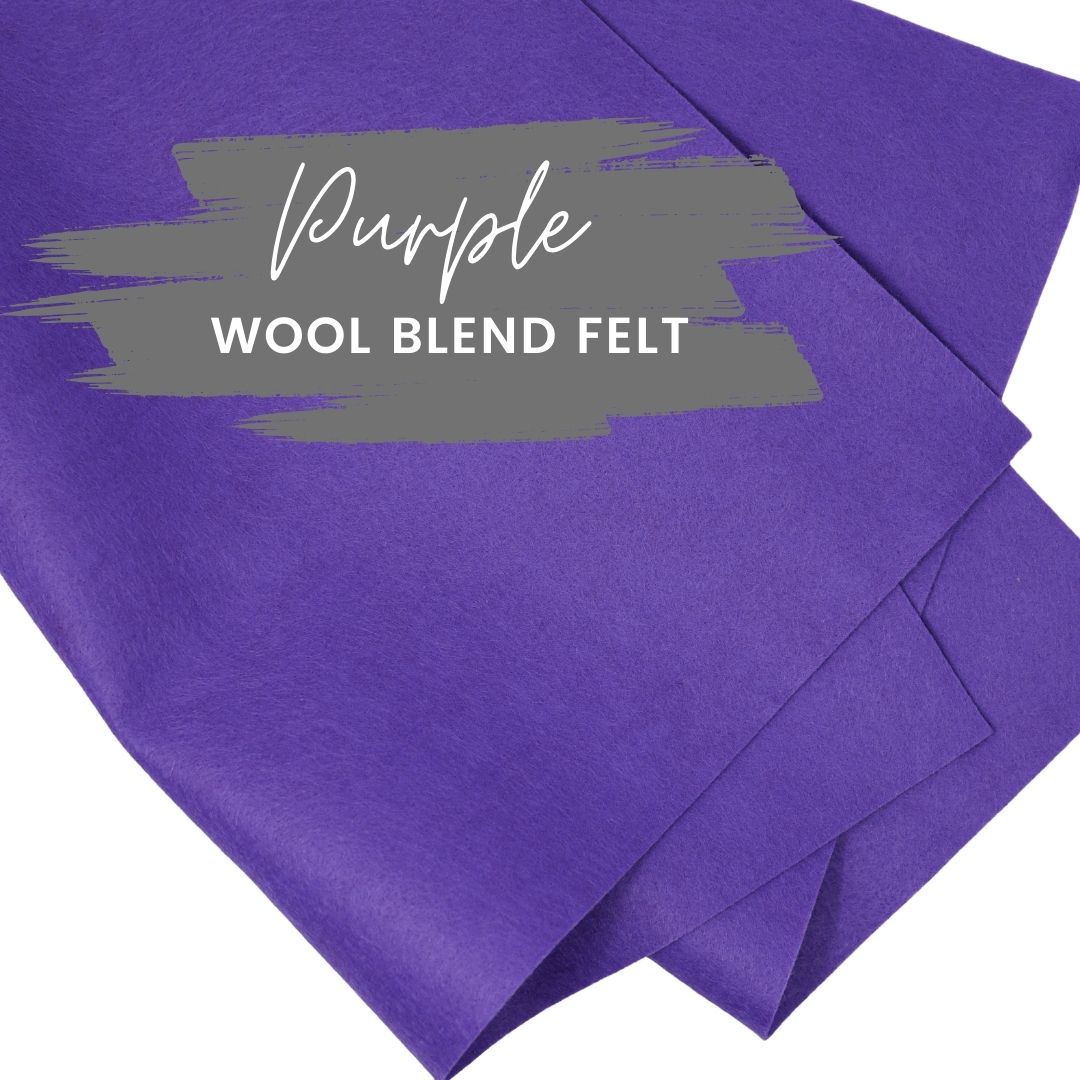 Purple Wool Blend Felt
