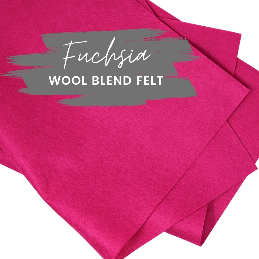 Fuchsia Wool Blend Felt