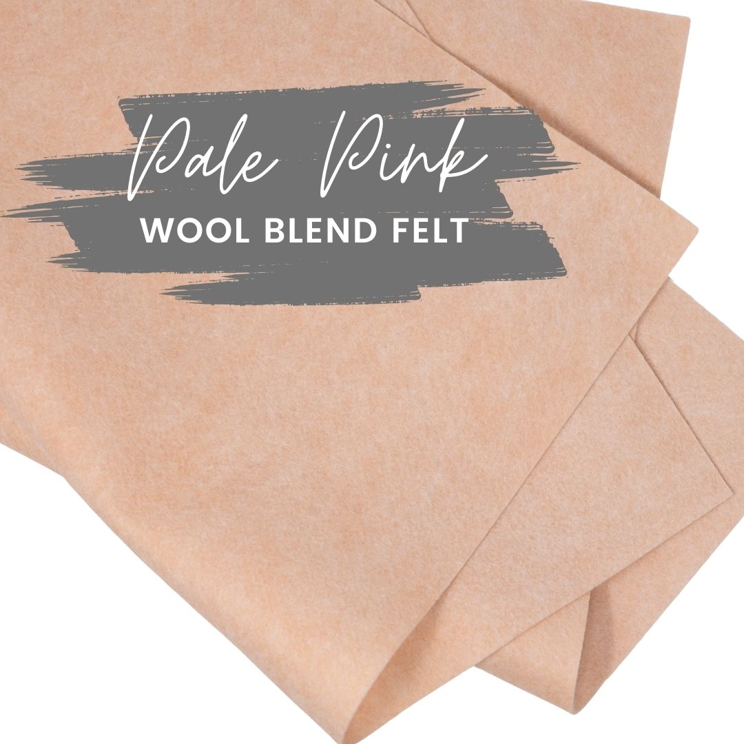 Pale Pink Wool Blend Felt