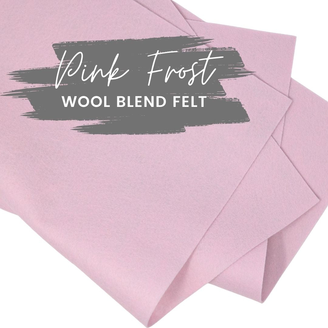 Pink Frost Wool Blend Felt