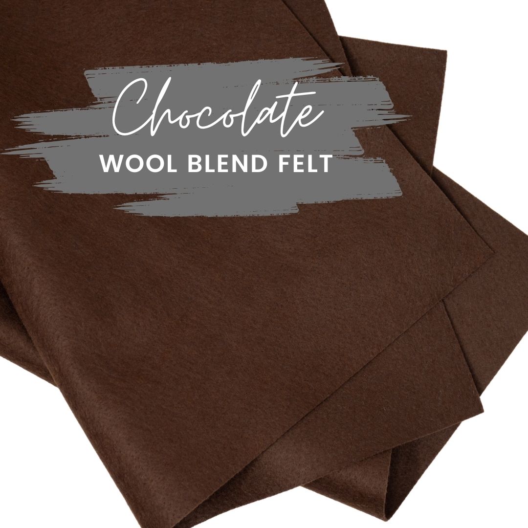 Chocolate Wool Blend Felt