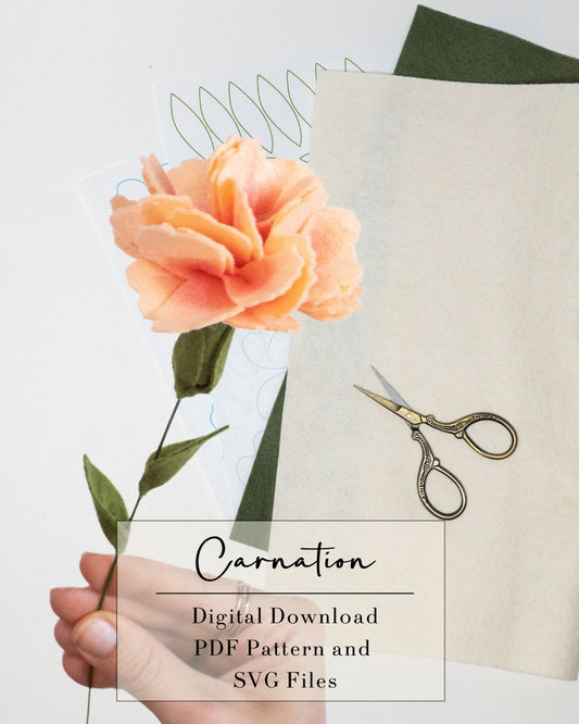Carnation PDF and SVG Digital Download