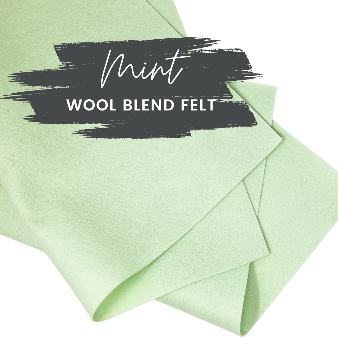 Mint Wool Blend Felt