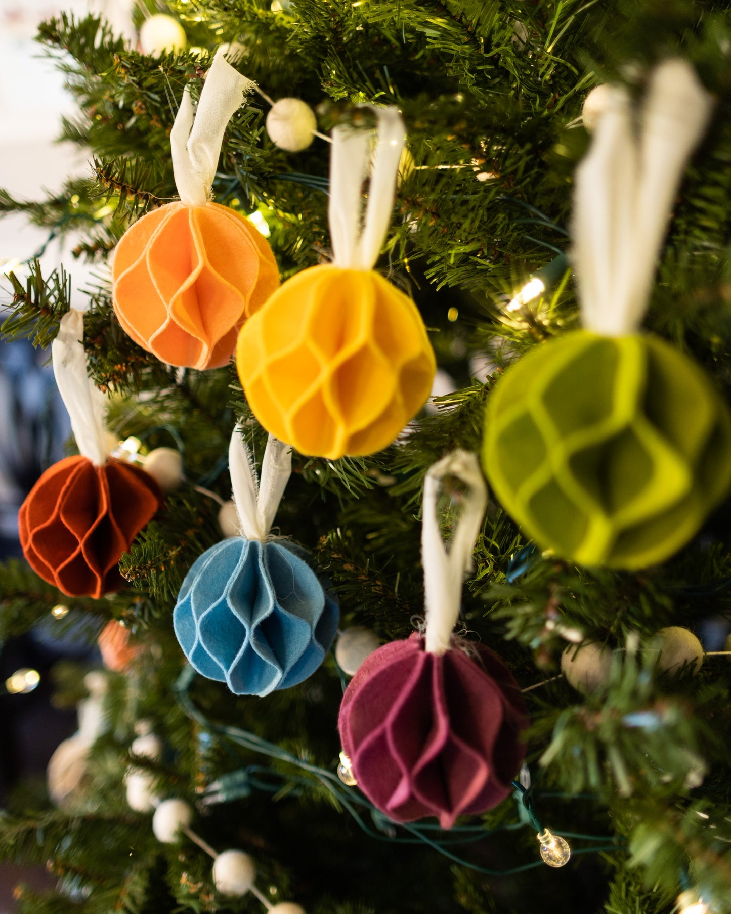 Rainbow Honeycomb Ornament Set