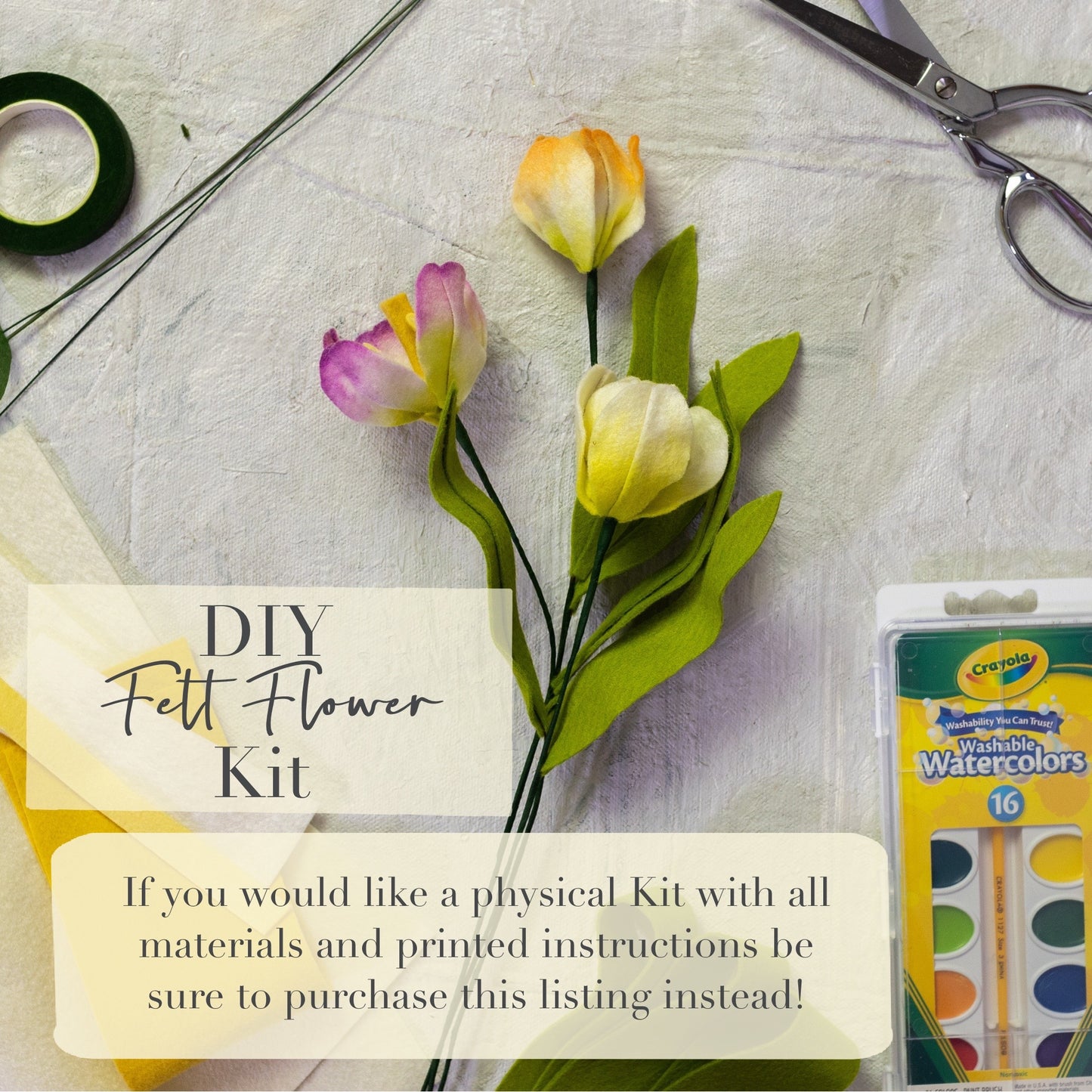 Tulip PDF and SVG Digital Download Kit