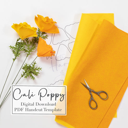 California Poppy Digital Download Template
