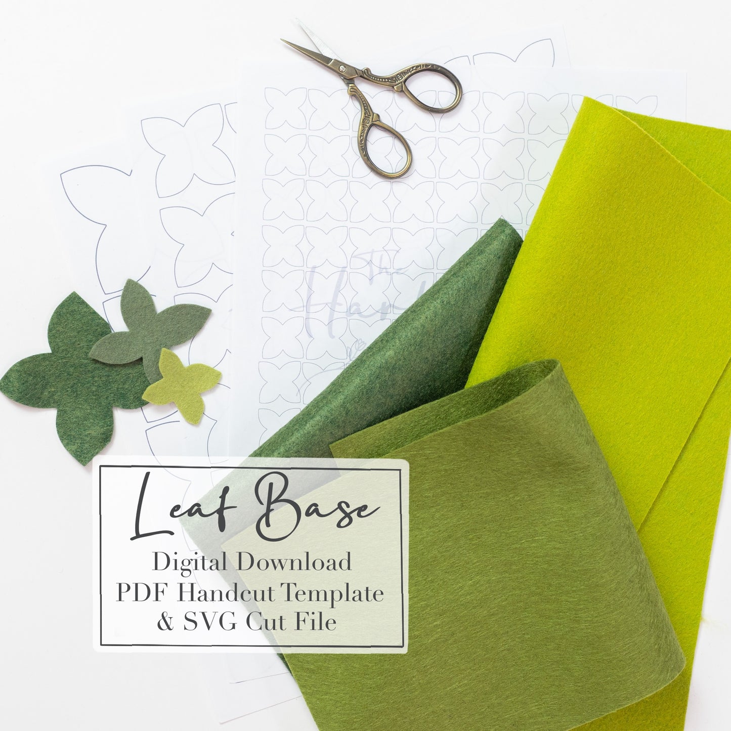4 Point Leaf Base In 3 Sizes Digital PDF & SVG Download