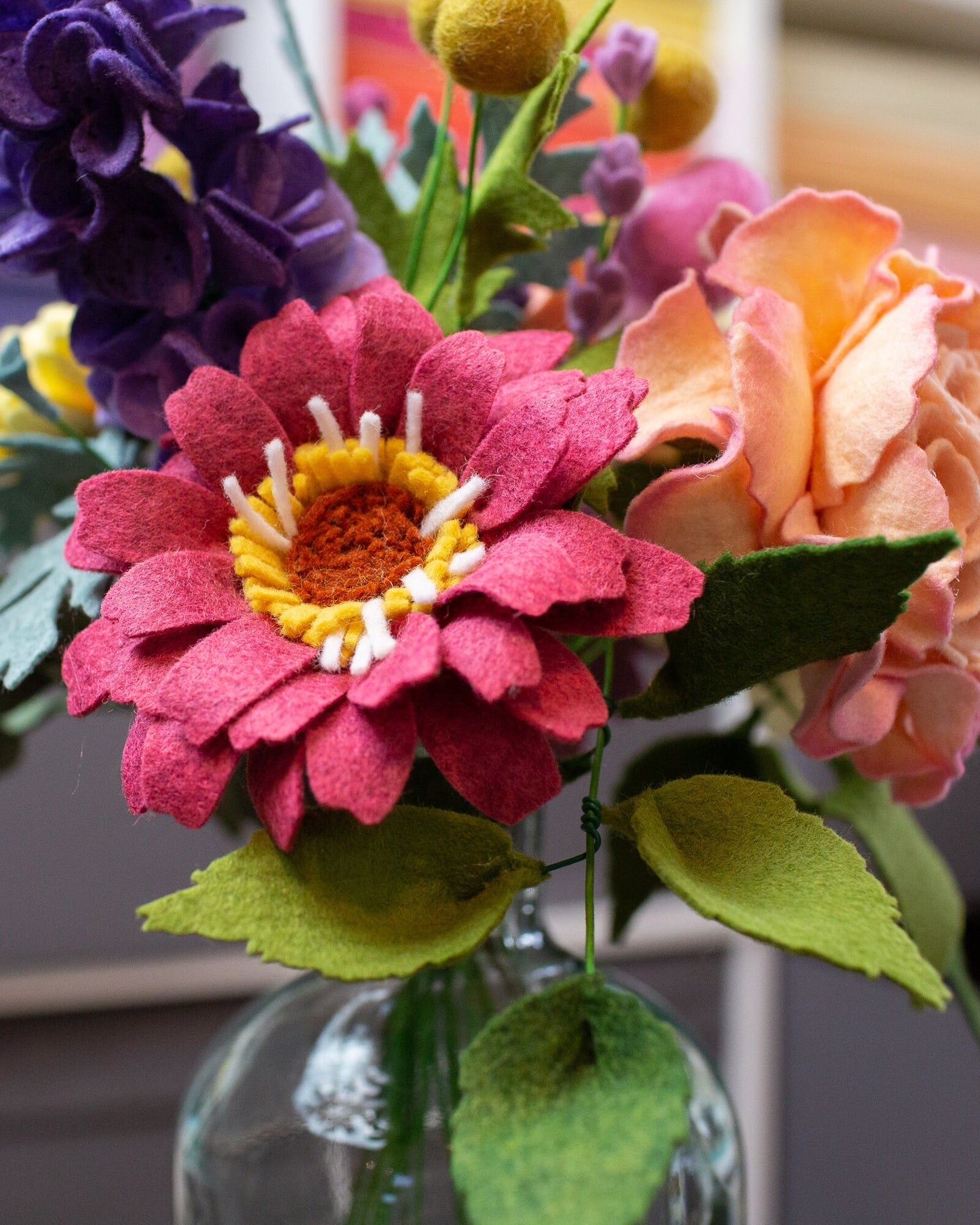 Open Zinnia Stem