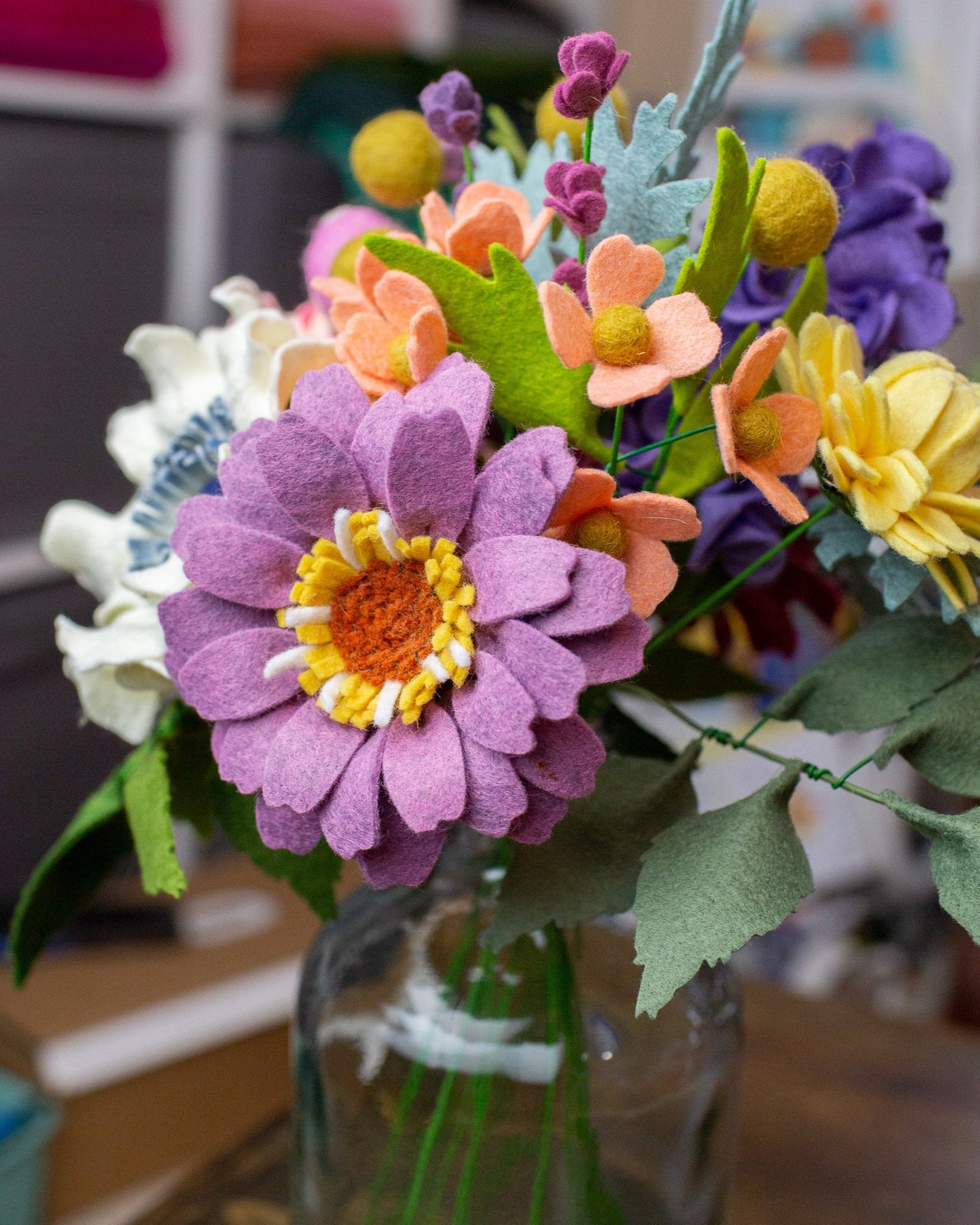 Open Zinnia Stem