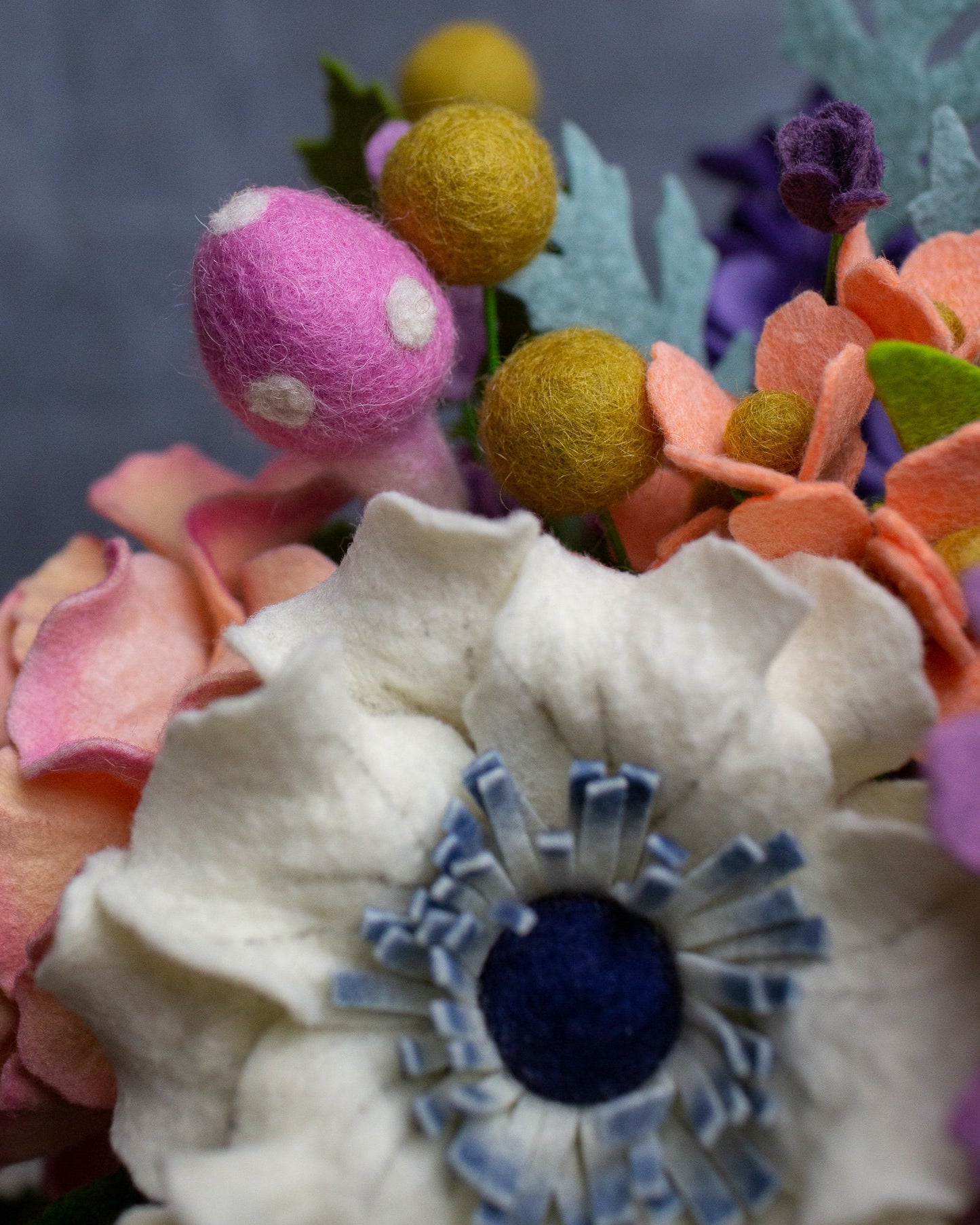 Mushroom Felt Flower Pick