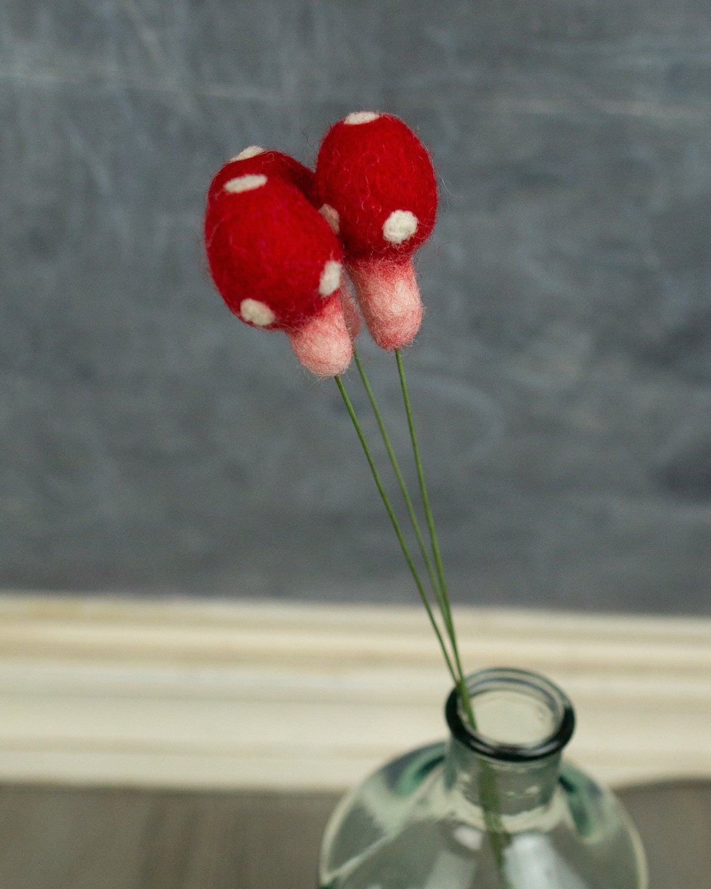 Mushroom Felt Flower Pick