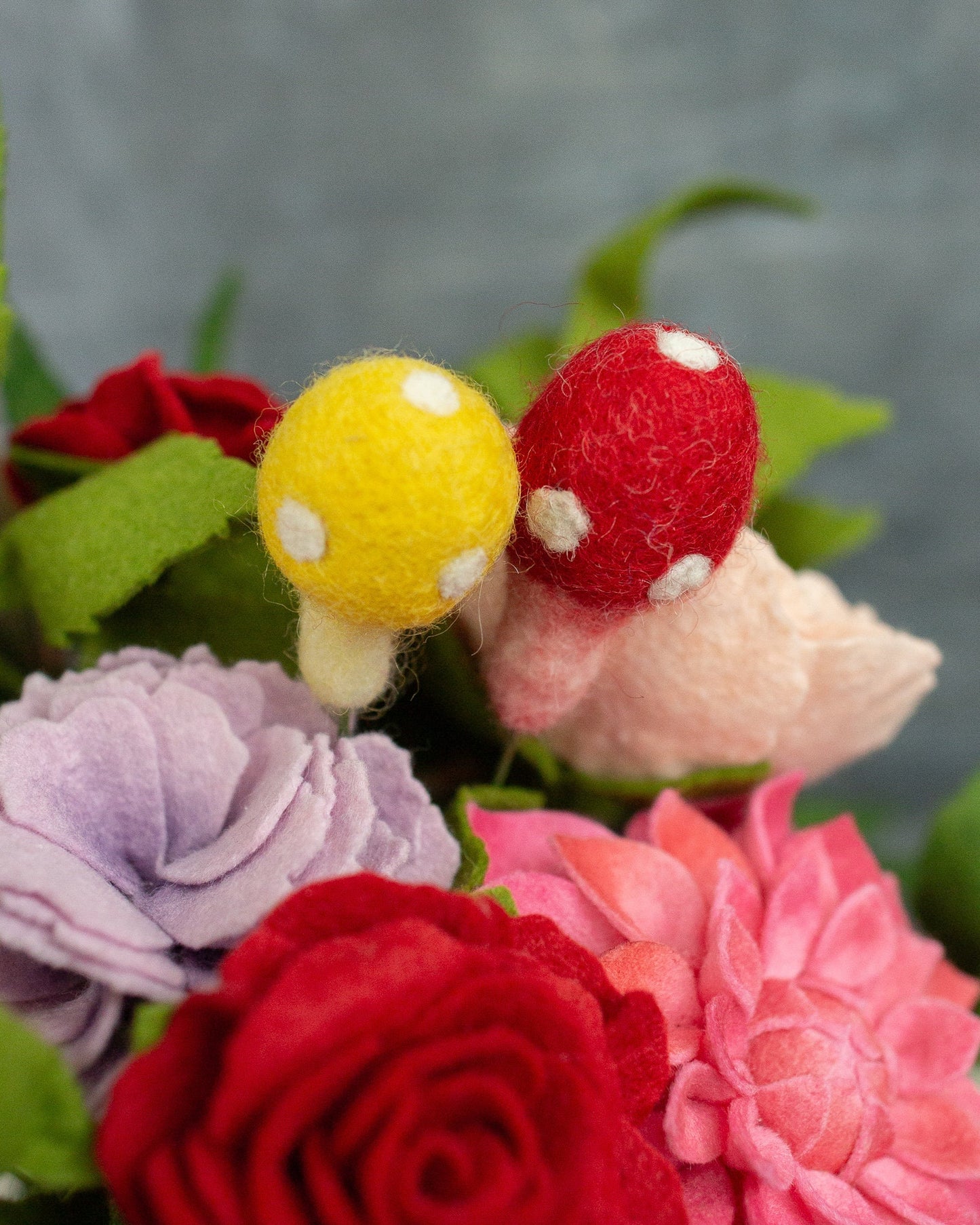 Mushroom Felt Flower Pick