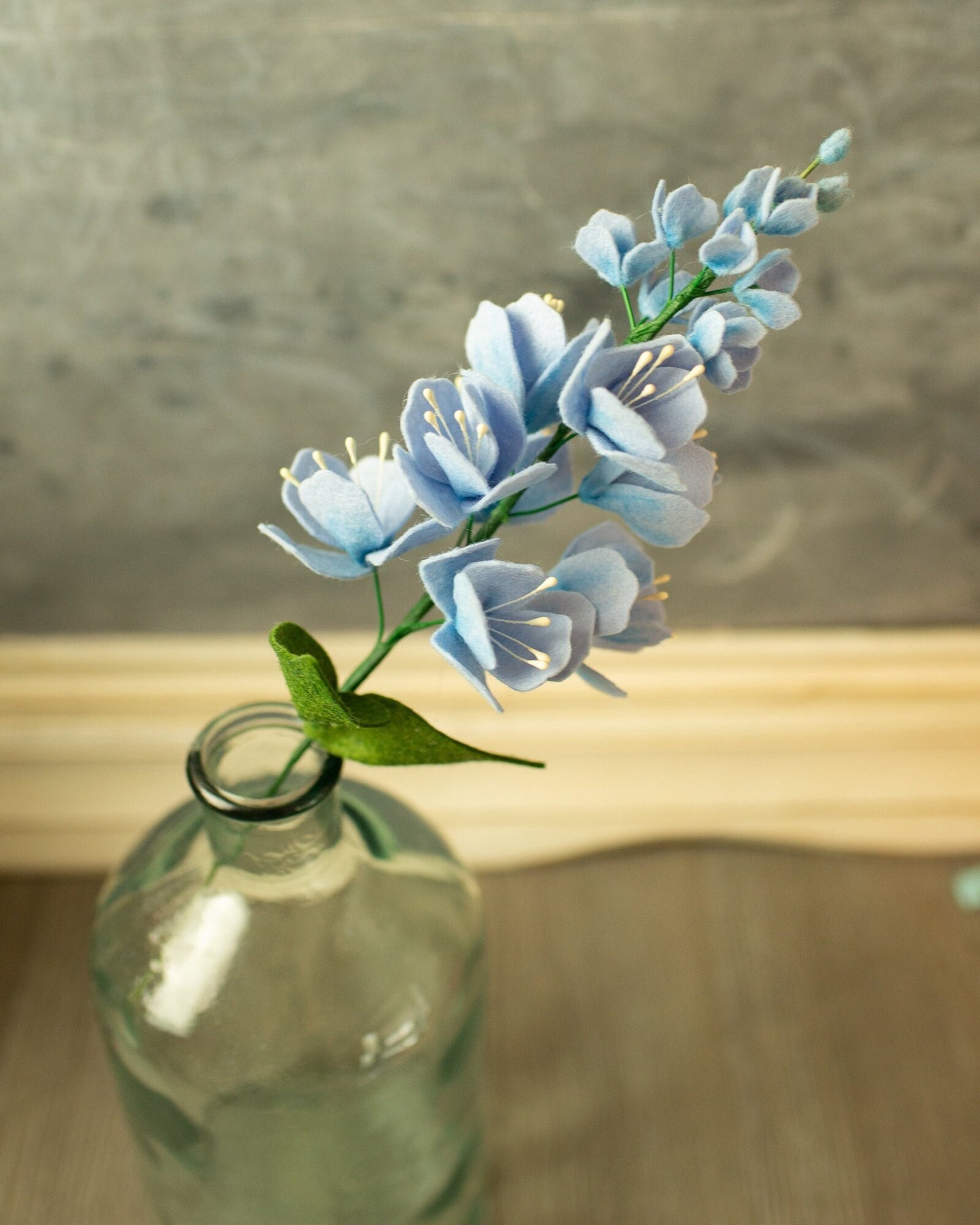 Delphinium Felt Flower Stem