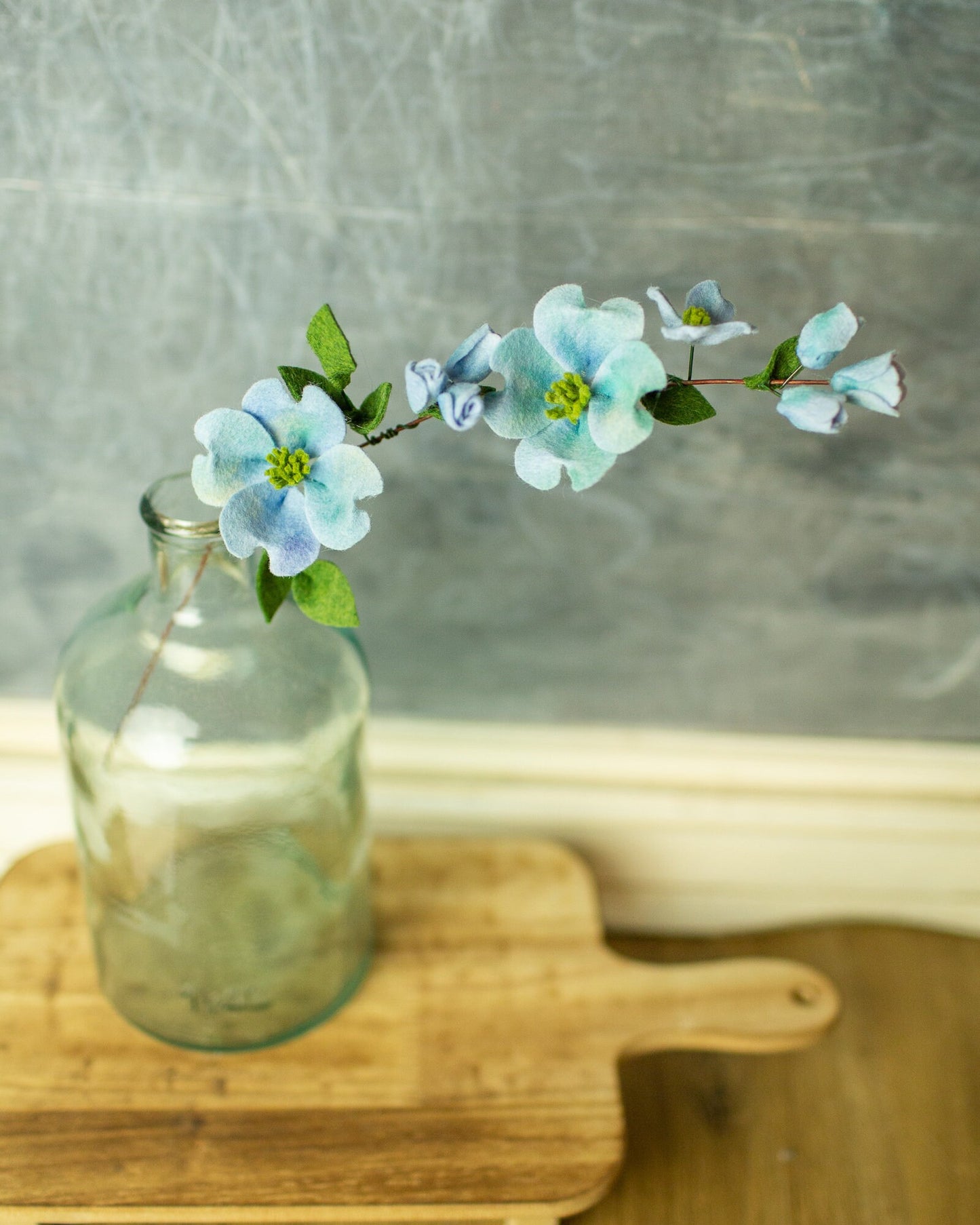 Large Dogwood Felt Flower Stem