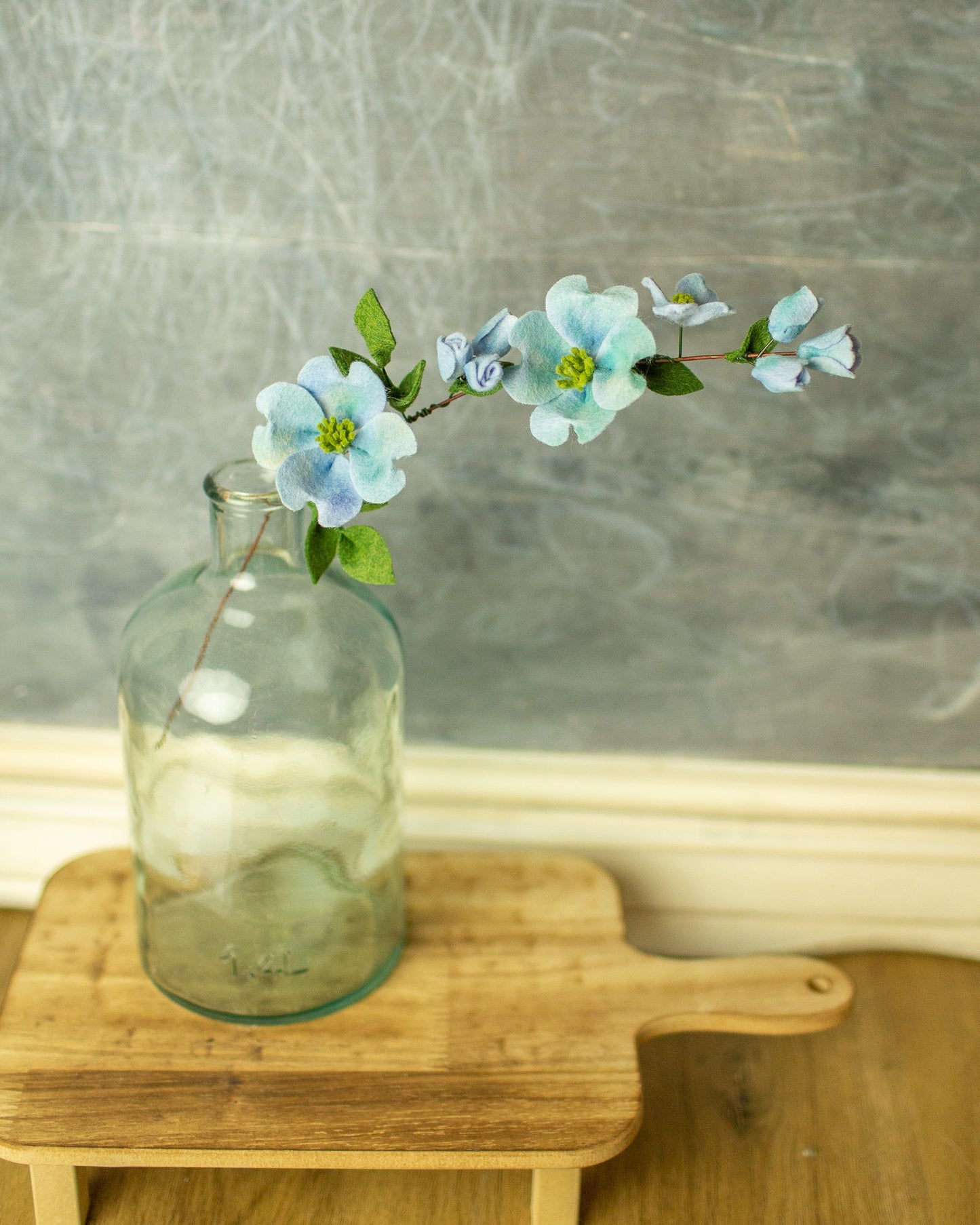 Large Dogwood Felt Flower Stem