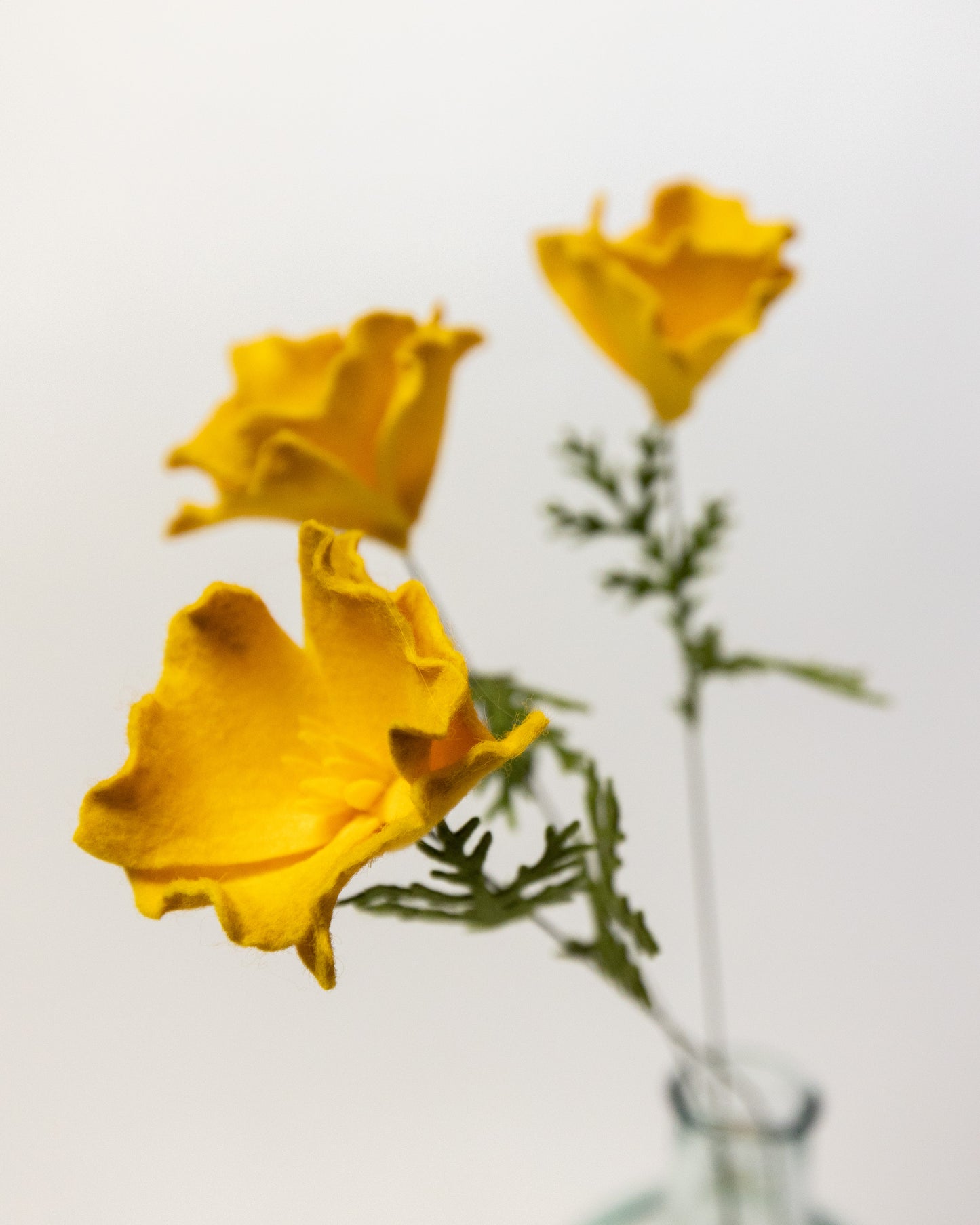 California Poppy Felt Flower Stem