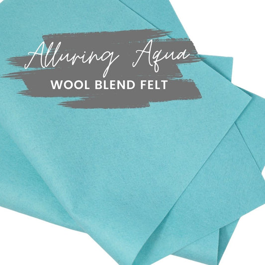 Alluring Aqua Wool Blend Felt