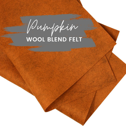 Pumpkin Wool Blend Felt