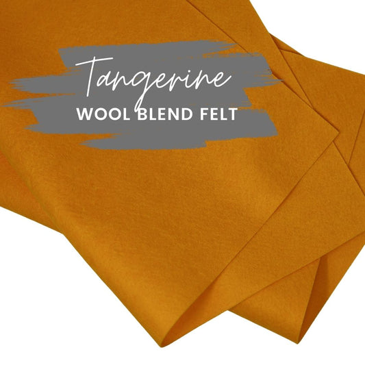 Tangerine Wool Blend Felt