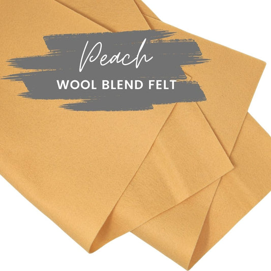 Peach Wool Blend Felt