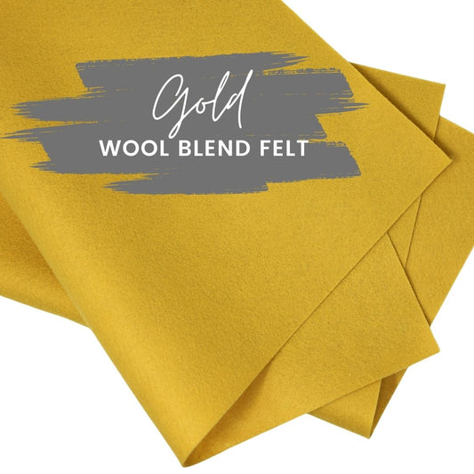 Gold Wool Blend Felt