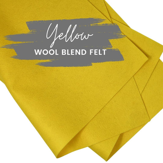 Yellow Wool Blend Felt