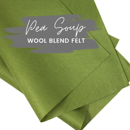 Pea Soup Wool Blend Felt