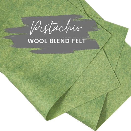 Pistachio Wool Blend Felt