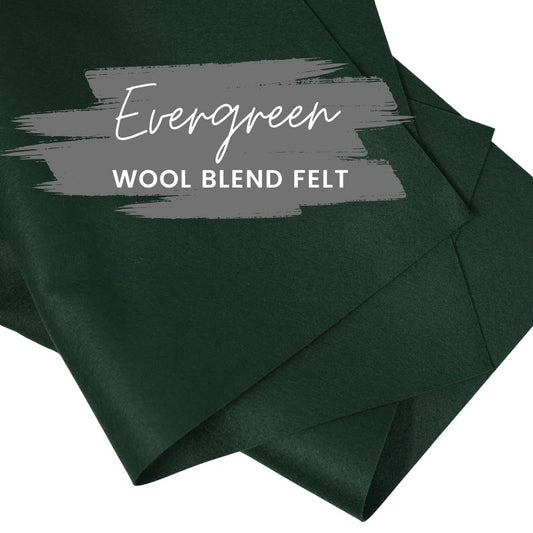 Evergreen Wool Blend Felt