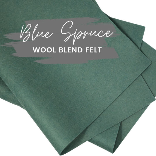 Blue Spruce Wool Blend Felt