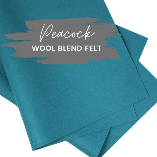 Peacock Wool Blend Felt