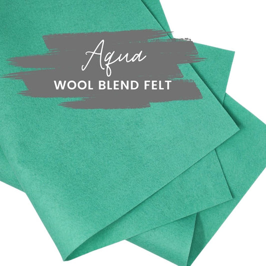 Aqua Wool Blend Felt