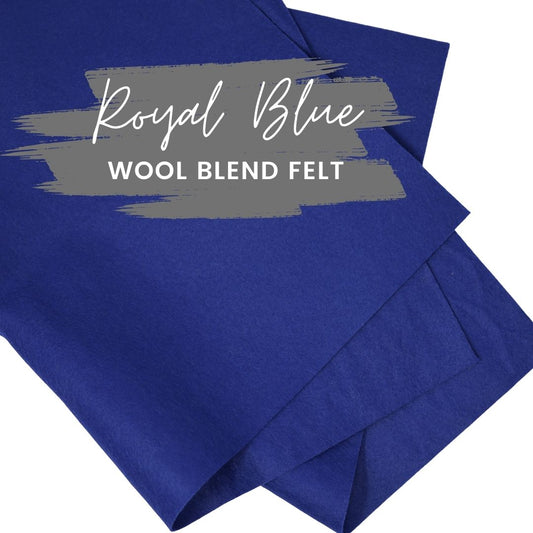 Royal Blue Wool Blend Felt