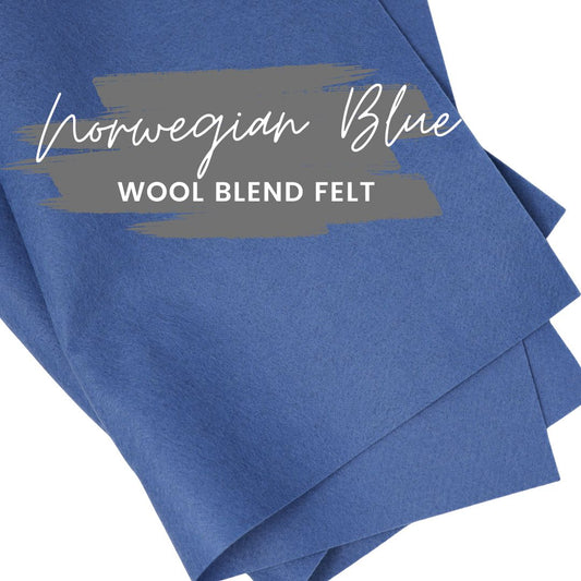 Norwegian Blue Wool Blend Felt