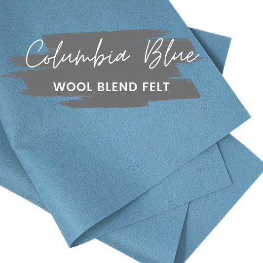 Columbia Blue Wool Blend Felt