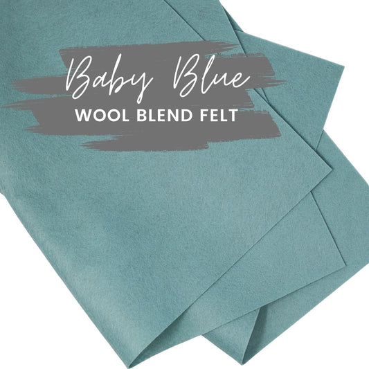 Baby Blue Wool Blend Felt