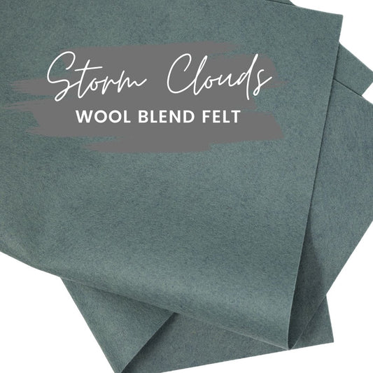 Storm Clouds Wool Blend Felt