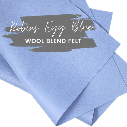 Robins Egg Blue Wool Blend Felt