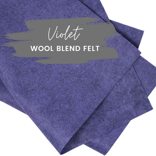 Violet Wool Blend Felt