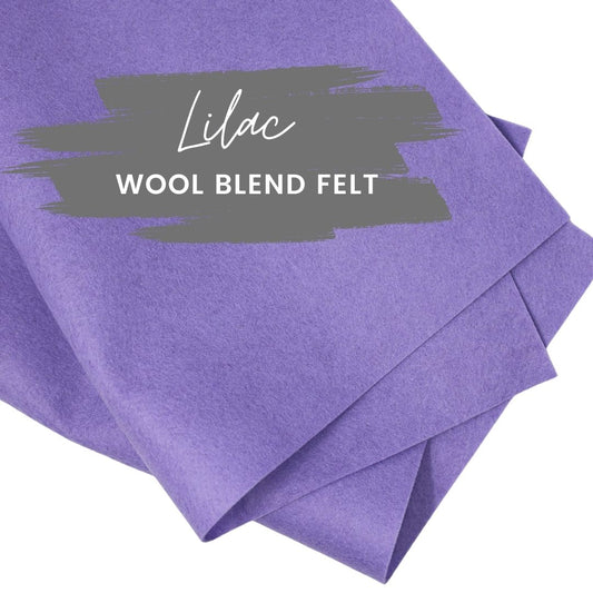 Lilac Wool Blend Felt