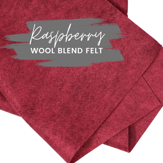 Raspberry Wool Blend Felt