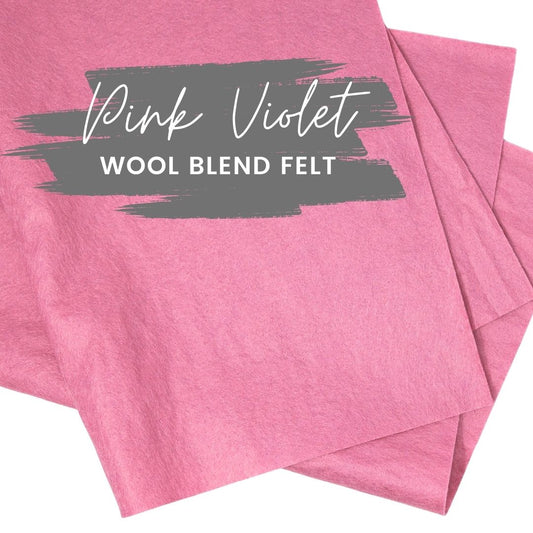 Pink Violet Wool Blend Felt