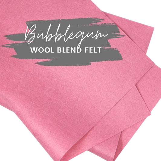 Bubblegum Wool Blend Felt