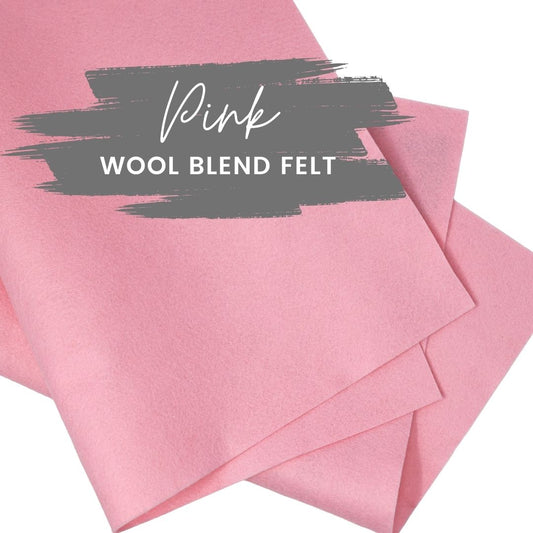 Pink Wool Blend Felt